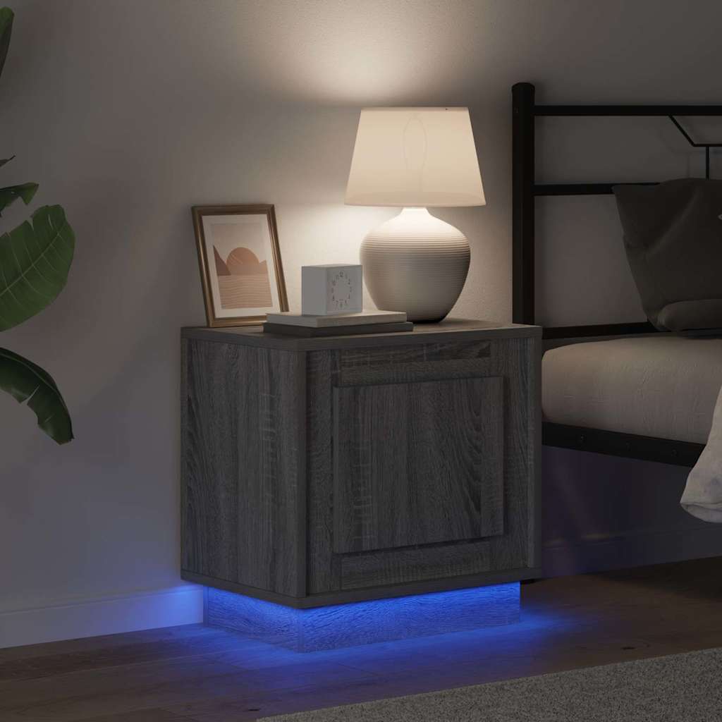 Cabinet de chevet avec 2 pcs Gris 44 x 34,5 x 45 cm - XIOS