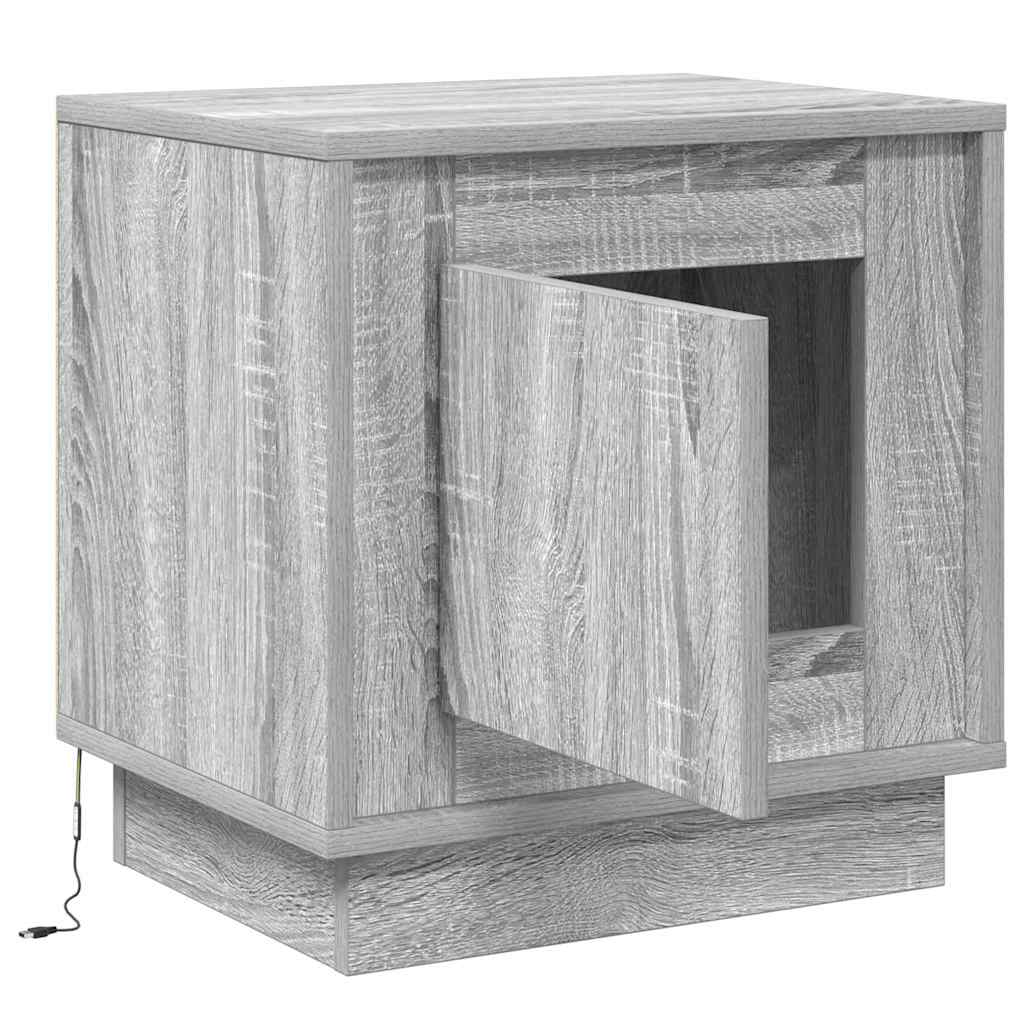 Cabinet de chevet avec 2 pcs Gris 44 x 34,5 x 45 cm - XIOS