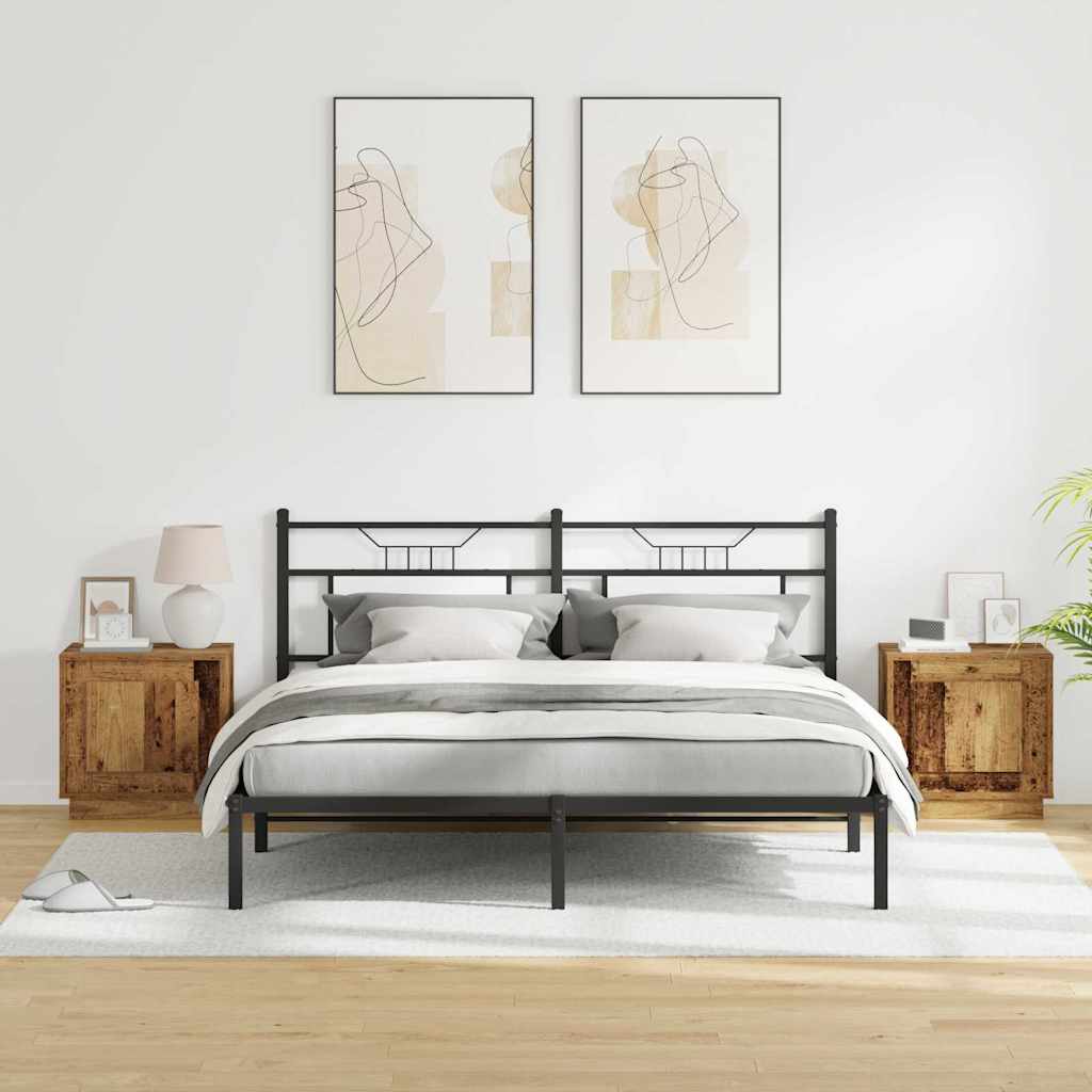 Cabinet de chevet avec 2 pcs Bois ancien 44 x 34,5 x 45 cm - XIOS