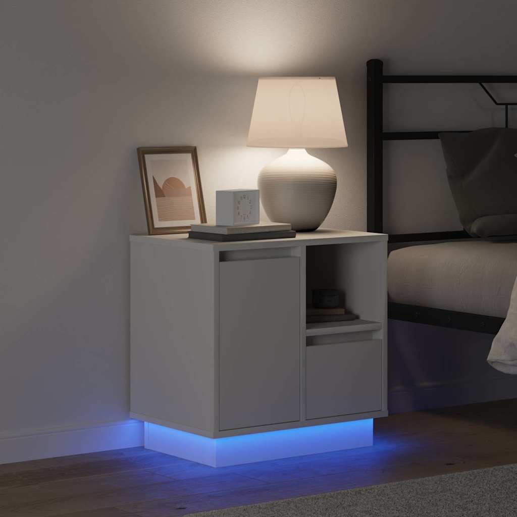 Cabinet de chevet avec tiroir 2 pcs Blanc 50 x 34.5 x 50 cm. - XIOS