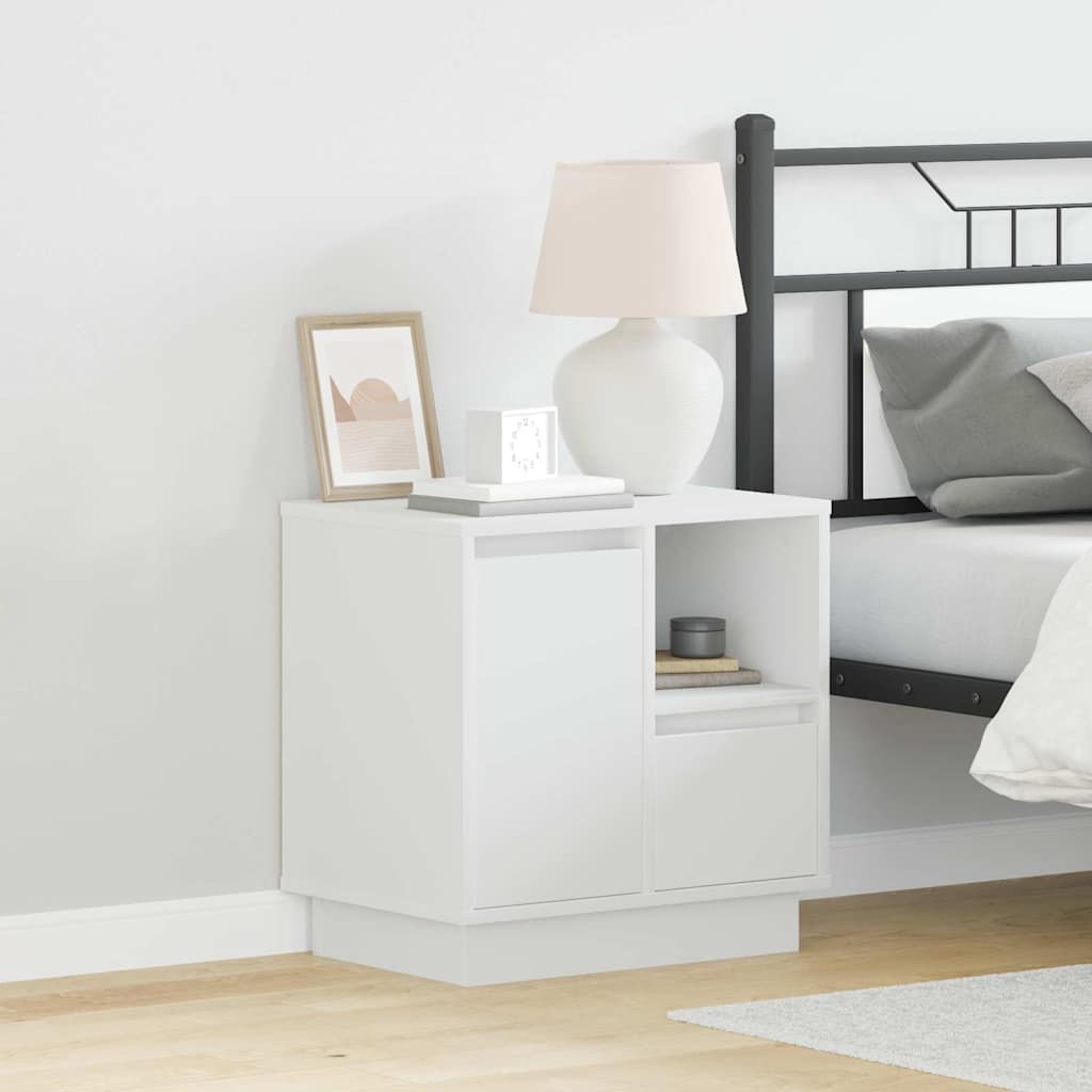 Cabinet de chevet avec tiroir 2 pcs Blanc 50 x 34,5 x 50 cm. - XIOS