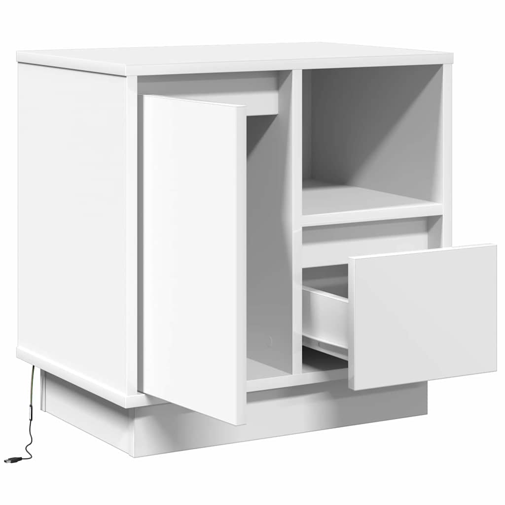 Cabinet de chevet avec tiroir 2 pcs Blanc 50 x 34,5 x 50 cm. - XIOS