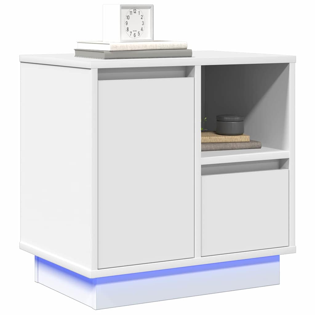 Cabinet de chevet avec tiroir 2 pcs Blanc 50 x 34,5 x 50 cm. - XIOS