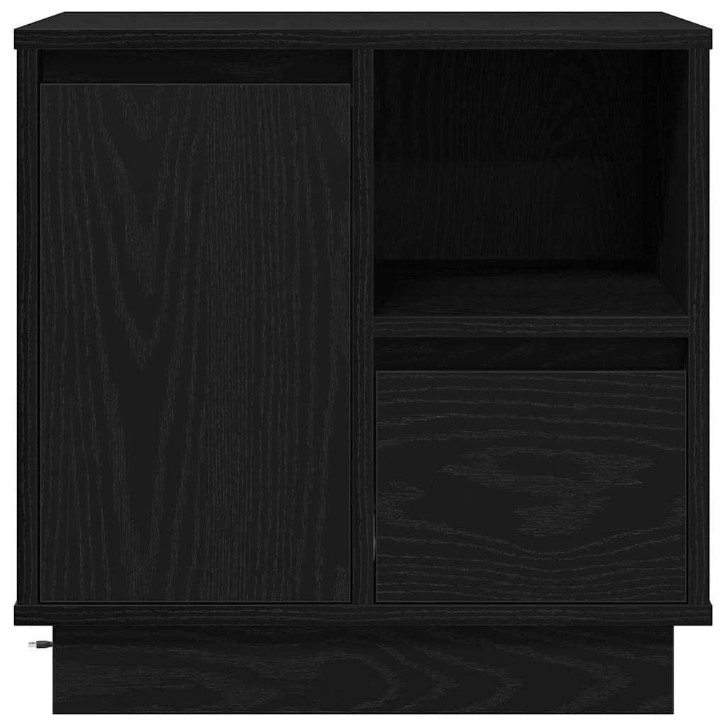 Cabinet de chevet avec tiroir Chêne noir 50 x 34,5 x 50 cm.