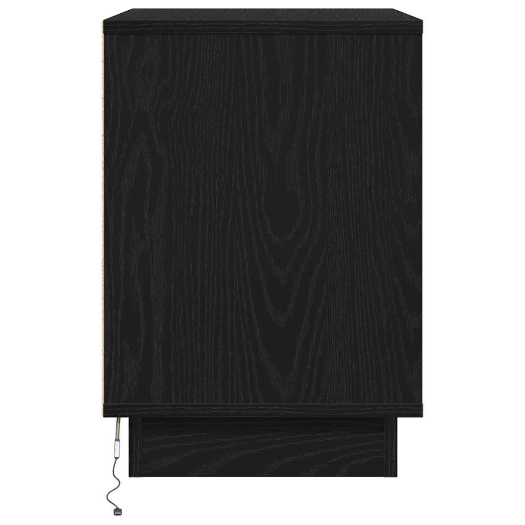 Cabinet de chevet avec tiroir Chêne noir 50 x 34,5 x 50 cm.