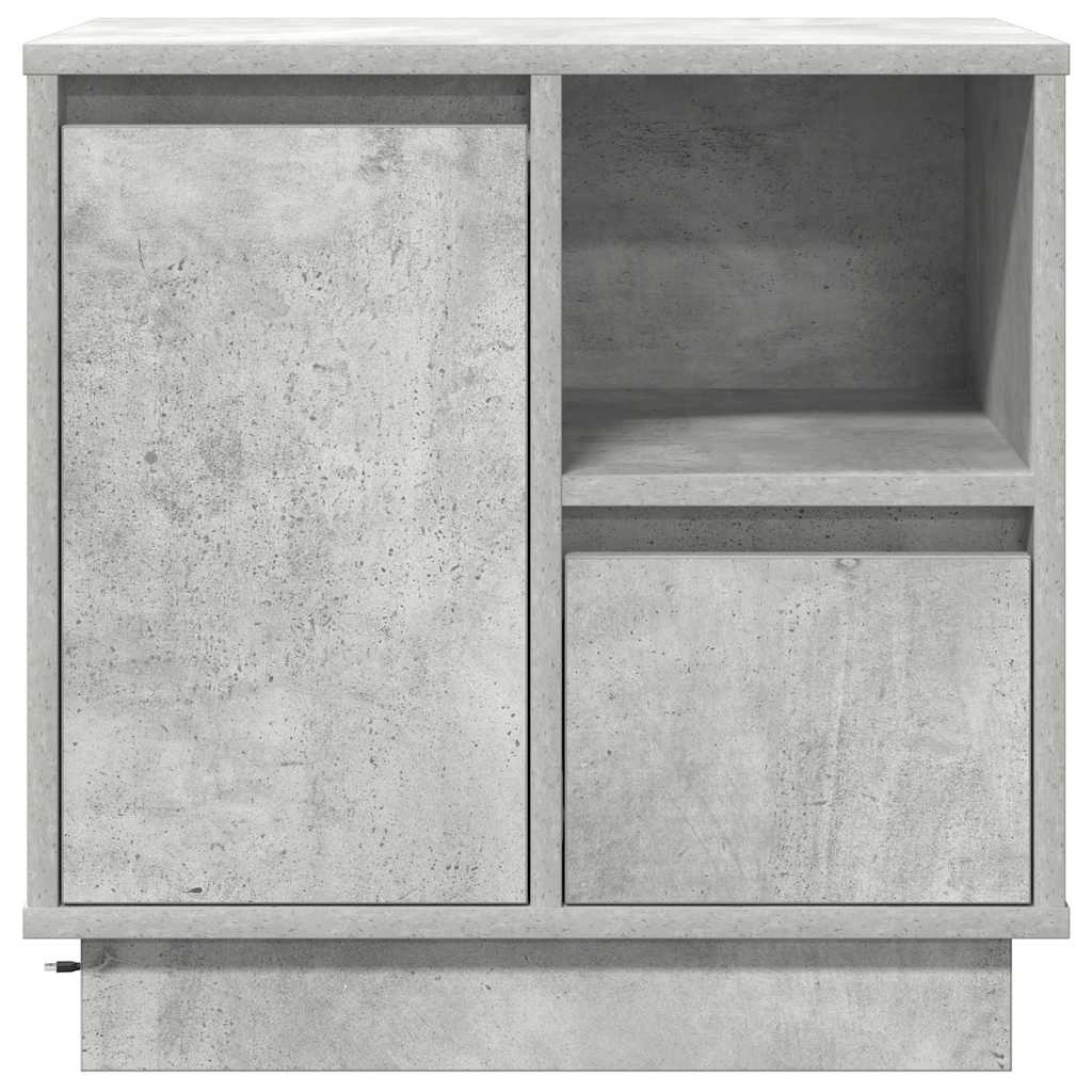 Cabinet de chevet avec tiroir Gris béton 50 x 34.5 x 50 cm. - XIOS