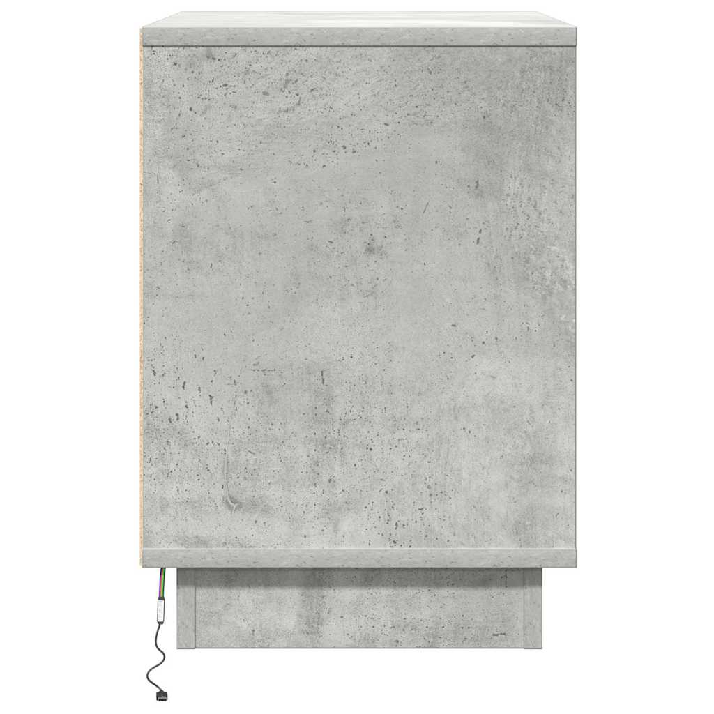 Cabinet de chevet avec tiroir Gris béton 50 x 34.5 x 50 cm. - XIOS