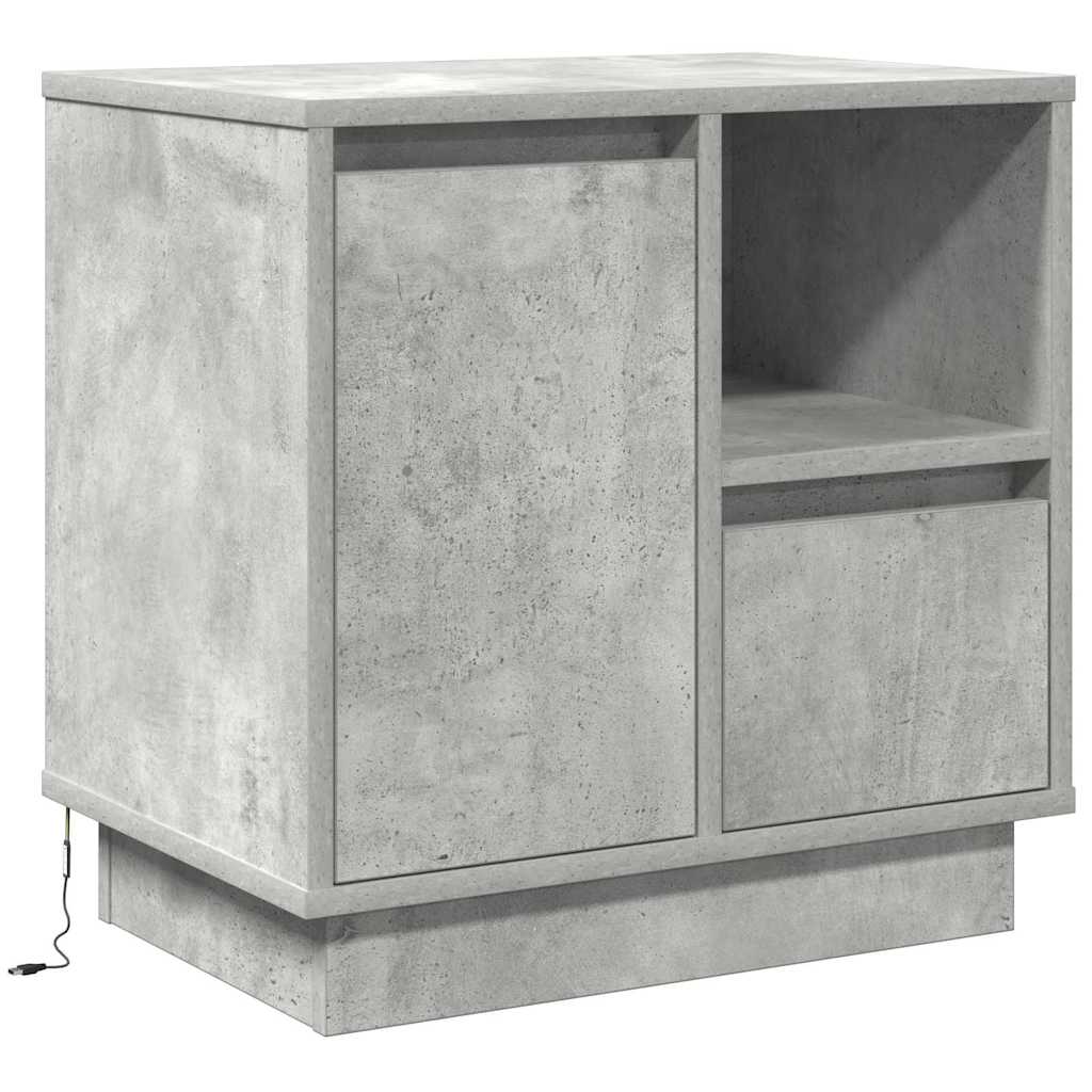 Cabinet de chevet avec 2 pcs Gris béton 50 x 34.5 x 50 cm. - XIOS