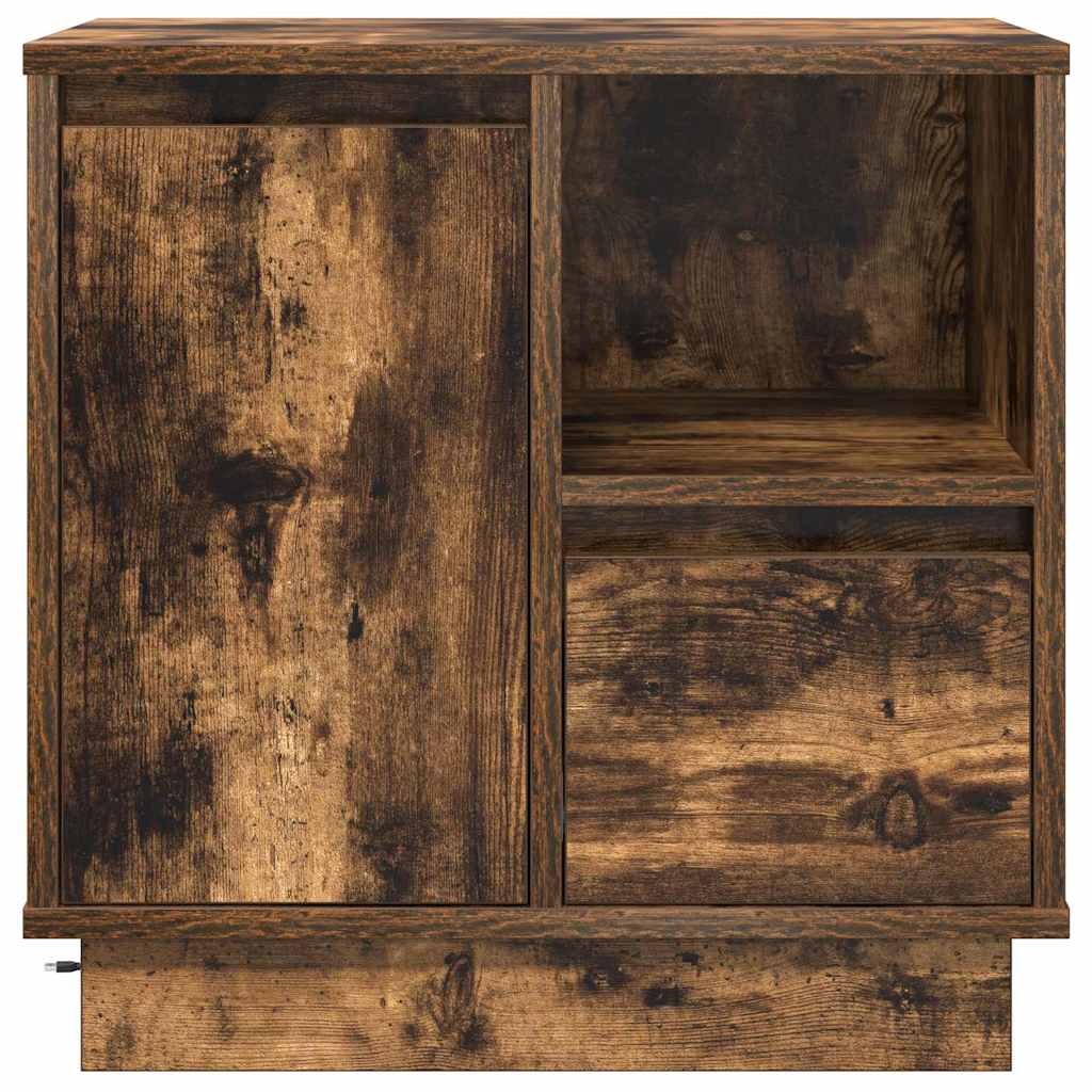 Cabinet de chevet avec tiroir Chêne fumé 50 x 34.5 x 50 cm. - XIOS