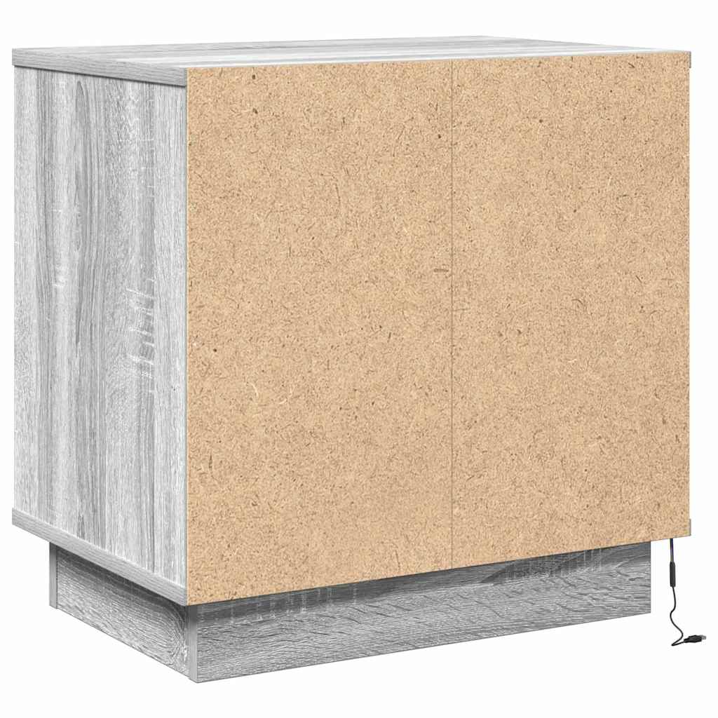 Cabinet de chevet avec tiroir 2 pcs Gris 50 x 34.5 x 50 cm. - XIOS