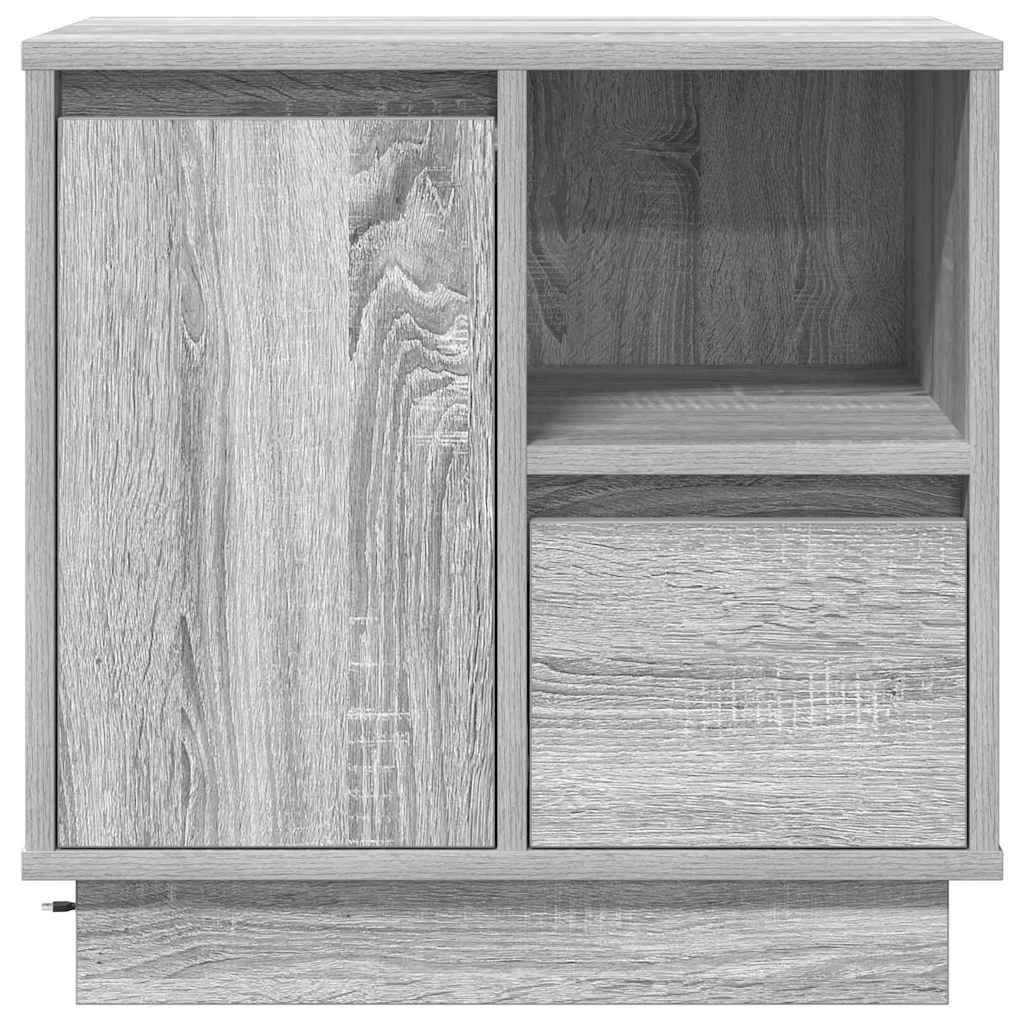 Cabinet de chevet avec tiroir 2 pcs Gris 50 x 34.5 x 50 cm. - XIOS