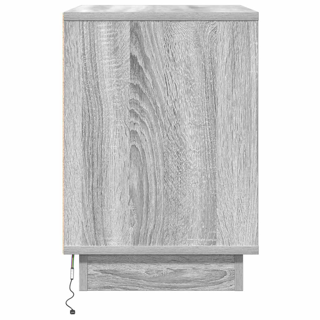 Cabinet de chevet avec tiroir 2 pcs Gris 50 x 34.5 x 50 cm. - XIOS
