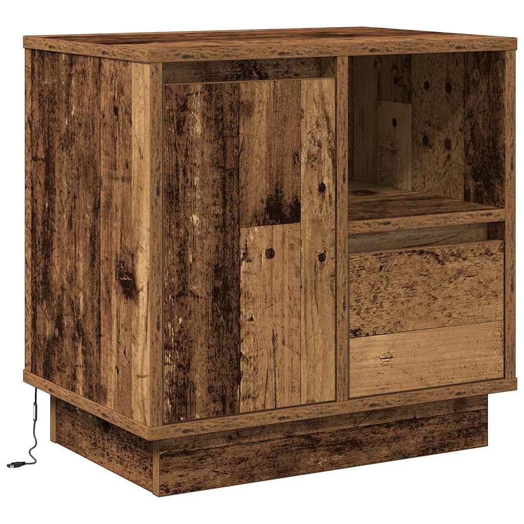 Cabinet de chevet avec 2 pcs Bois Ancien 50 x 34.5 x 50 cm. - XIOS