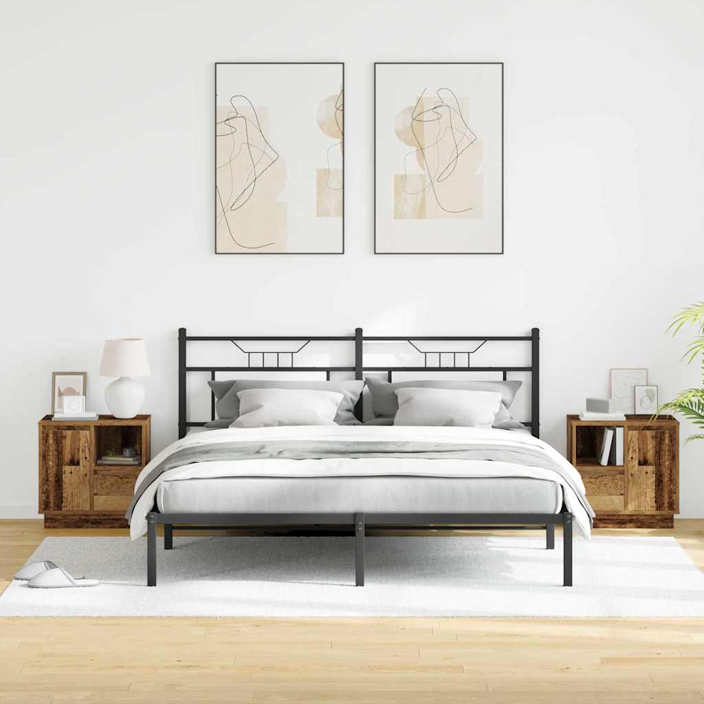 Cabinet de chevet avec 2 pcs Bois Ancien 50 x 34.5 x 50 cm. - XIOS