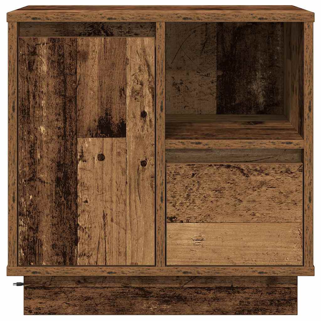 Cabinet de chevet avec 2 pcs Bois Ancien 50 x 34.5 x 50 cm. - XIOS