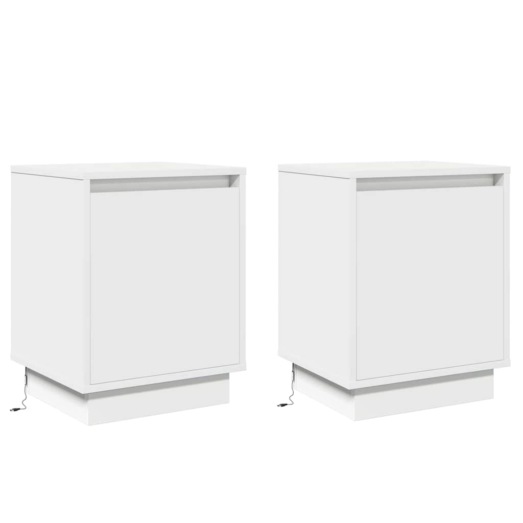 Cabinet de chevet avec 2 pcs Blanc 39 x 34.5 x 50 cm - XIOS