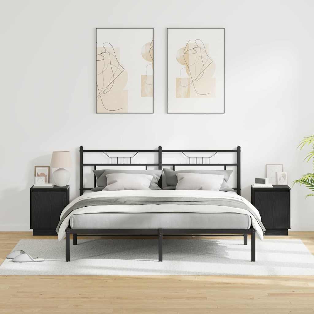 Cabinet de chevet 2 pcs Chêne noir 39 x 34,5 x 50 cm - XIOS