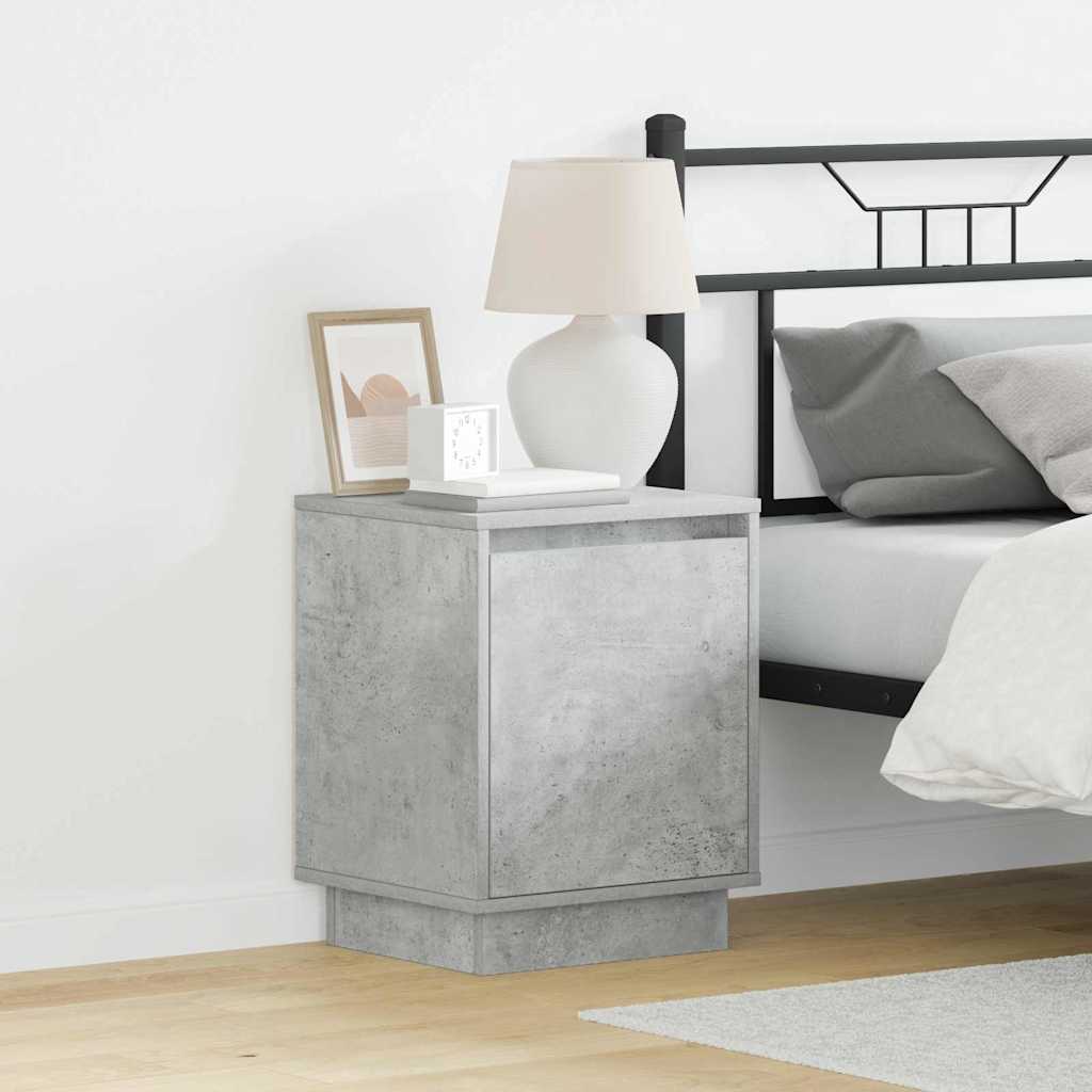 Cabinet de chevet 2 pcs Gris béton 39 x 34,5 x 50 cm - XIOS