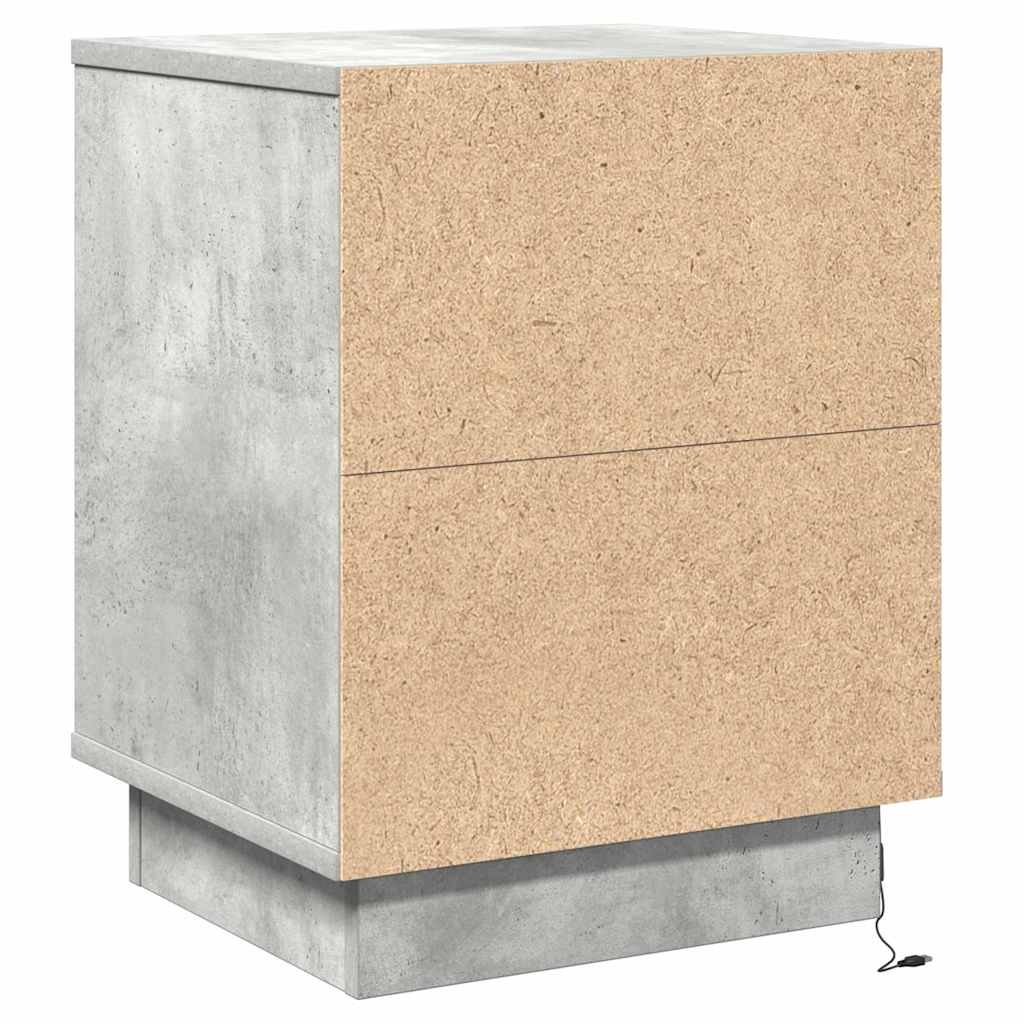 Cabinet de chevet 2 pcs Gris béton 39 x 34,5 x 50 cm - XIOS