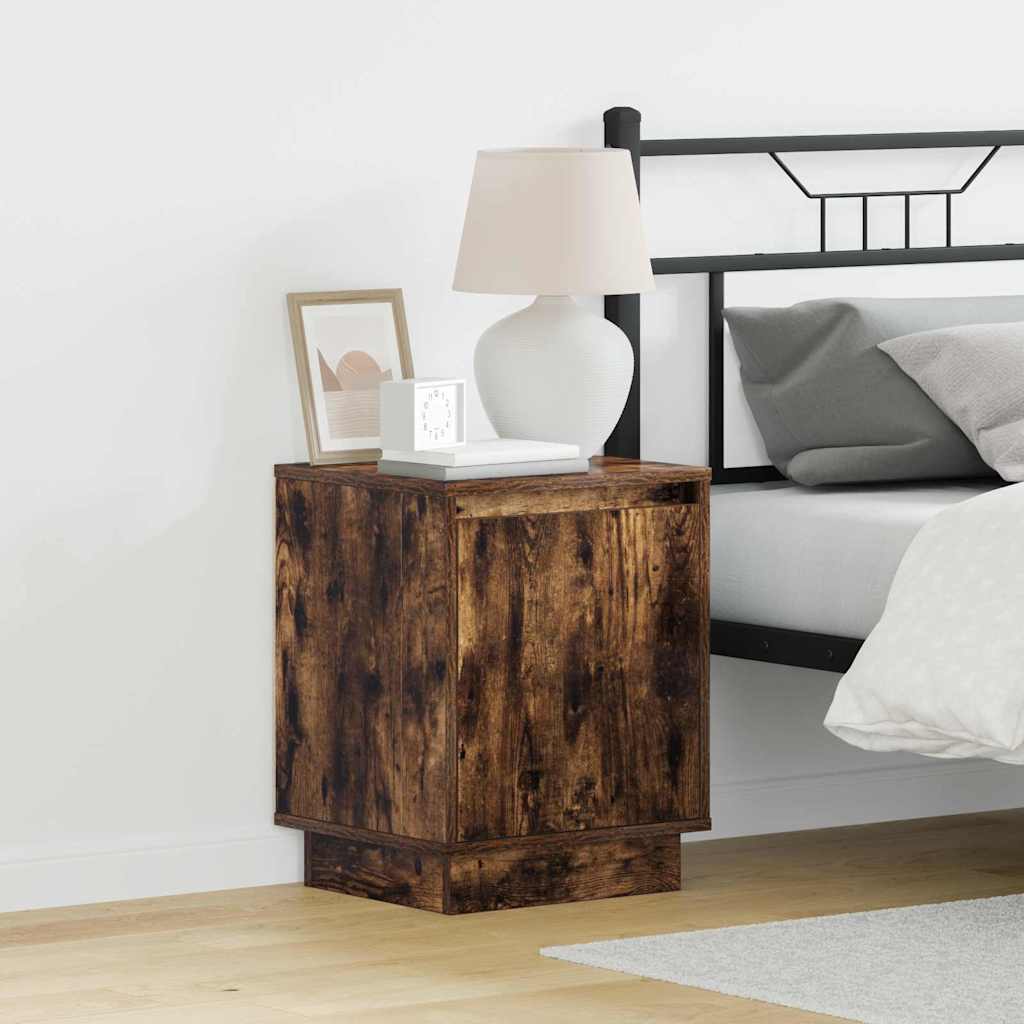 Cabinet de chevet avec 2 pcs Chêne fumé 39 x 34.5 x 50 cm - XIOS