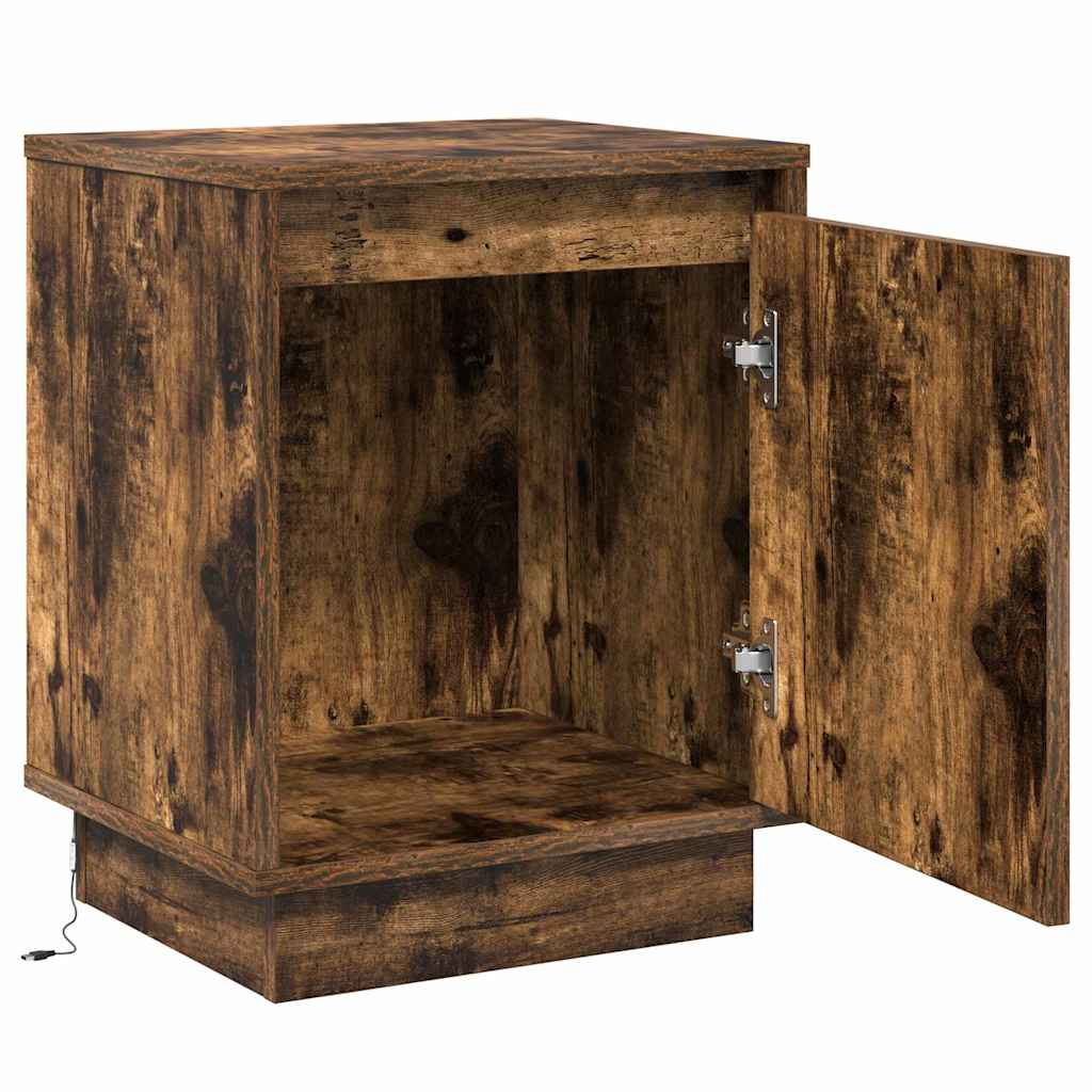 Cabinet de chevet avec 2 pcs Chêne fumé 39 x 34.5 x 50 cm - XIOS