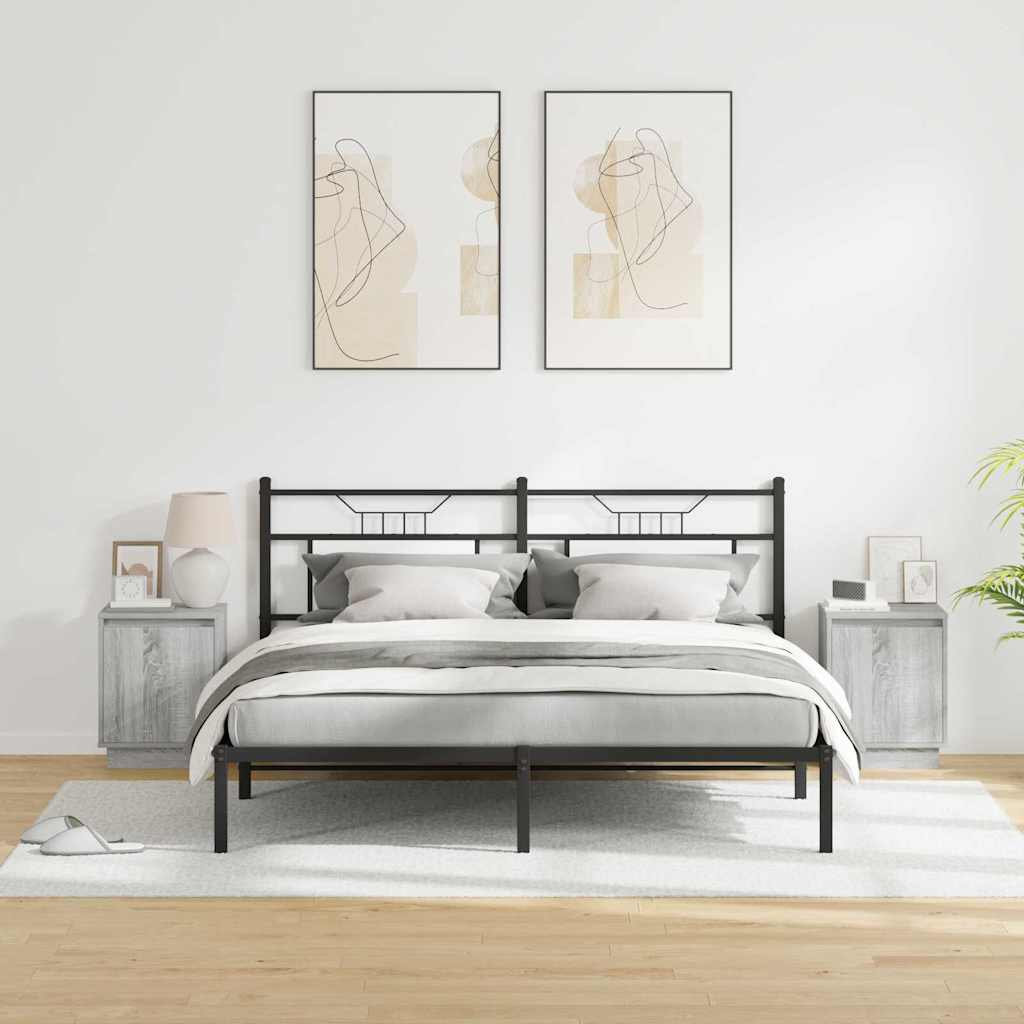 Cabinet de chevet 2 pcs Gris 39 x 34,5 x 50 cm - XIOS