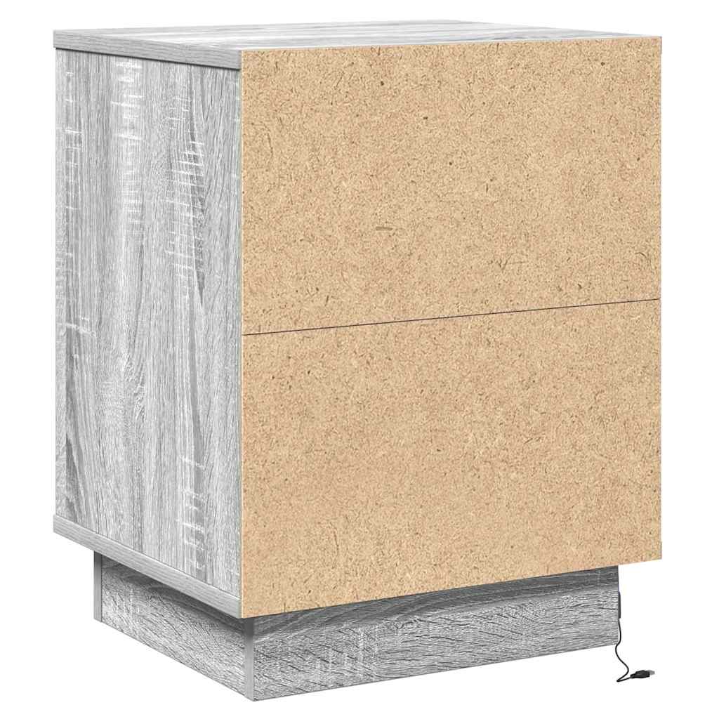 Cabinet de chevet 2 pcs Gris 39 x 34,5 x 50 cm - XIOS