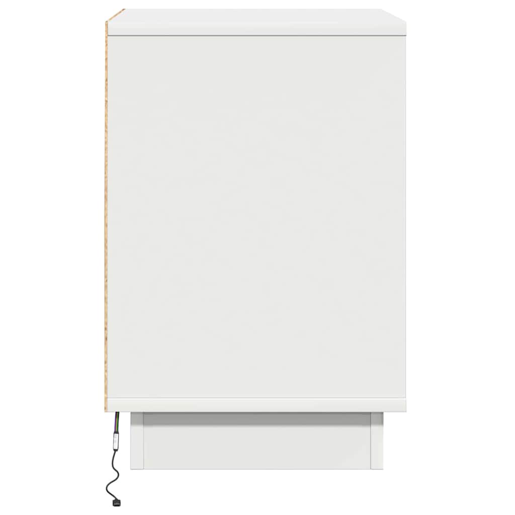 Cabinet de chevet Blanc 39 x 34.5 x 50 cm Bois d'ingénierie - XIOS