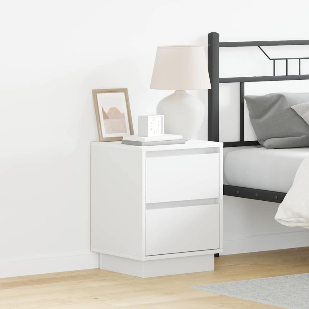 Cabinet de chevet 2 pc Blanc 39 x 34,5 x 50 cm - XIOS