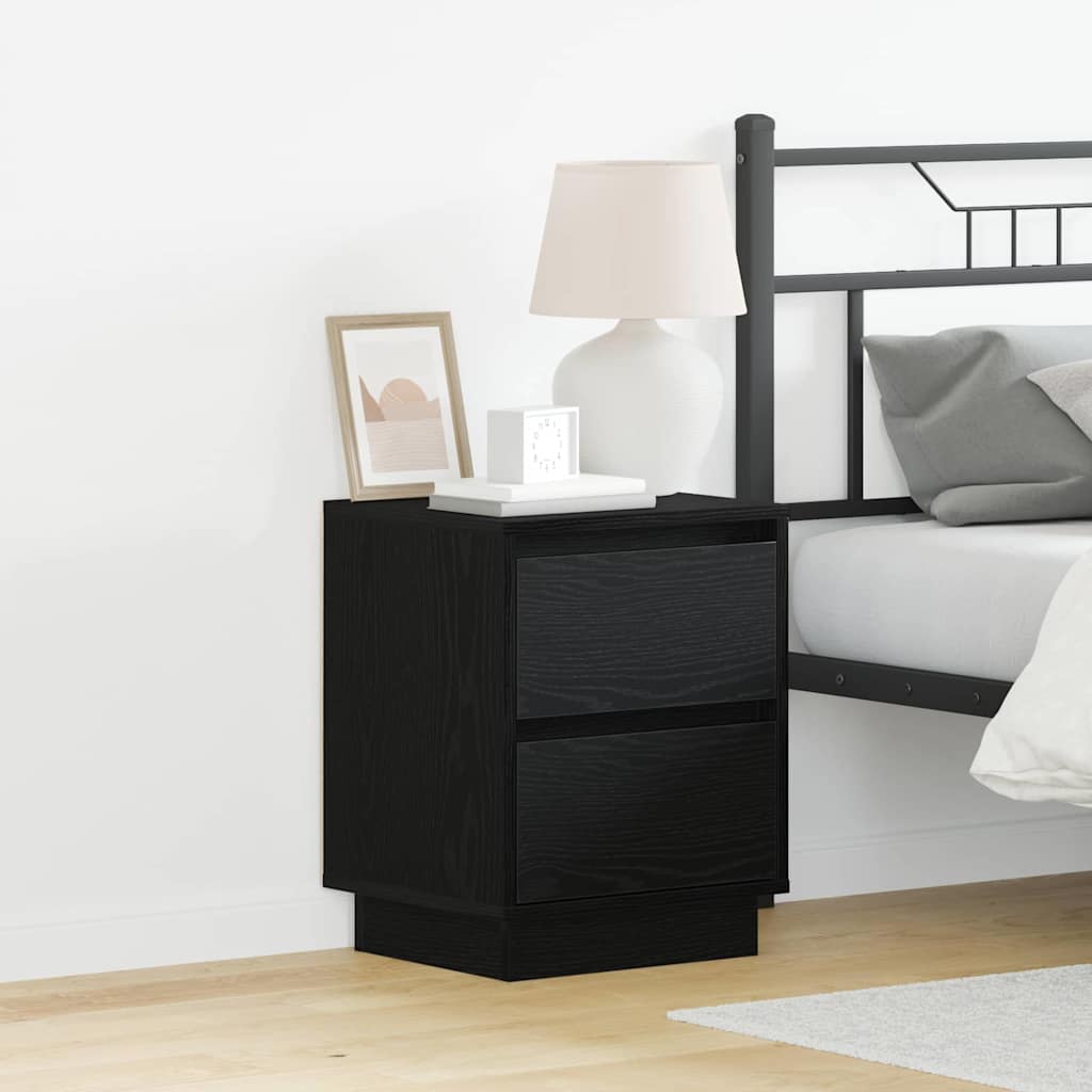 Cabinet de chevet 2 pc Chêne noir 39 x 34,5 x 50 cm - XIOS