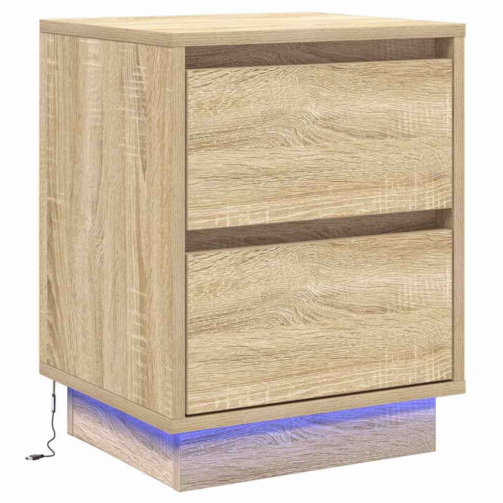 Cabinet de chevet 2 pcs Chêne Sonoma 39 x 34,5 x 50 cm - XIOS