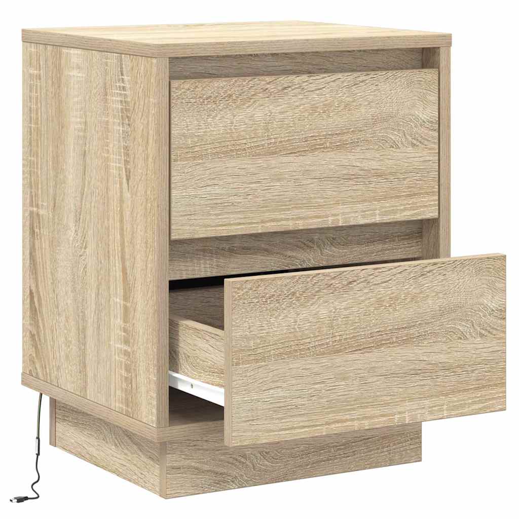 Cabinet de chevet 2 pcs Chêne Sonoma 39 x 34,5 x 50 cm - XIOS