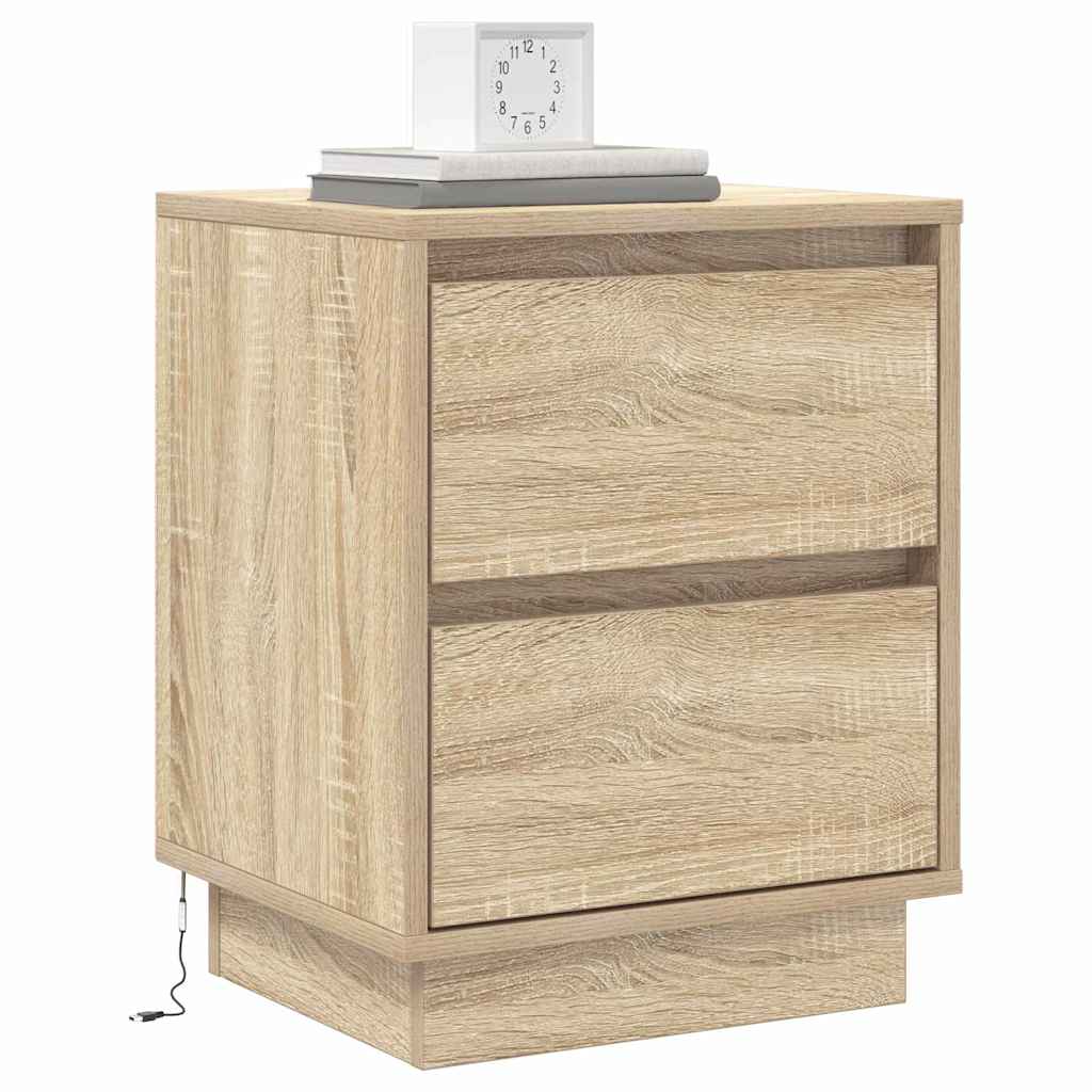 Cabinet de chevet 2 pcs Chêne Sonoma 39 x 34,5 x 50 cm - XIOS