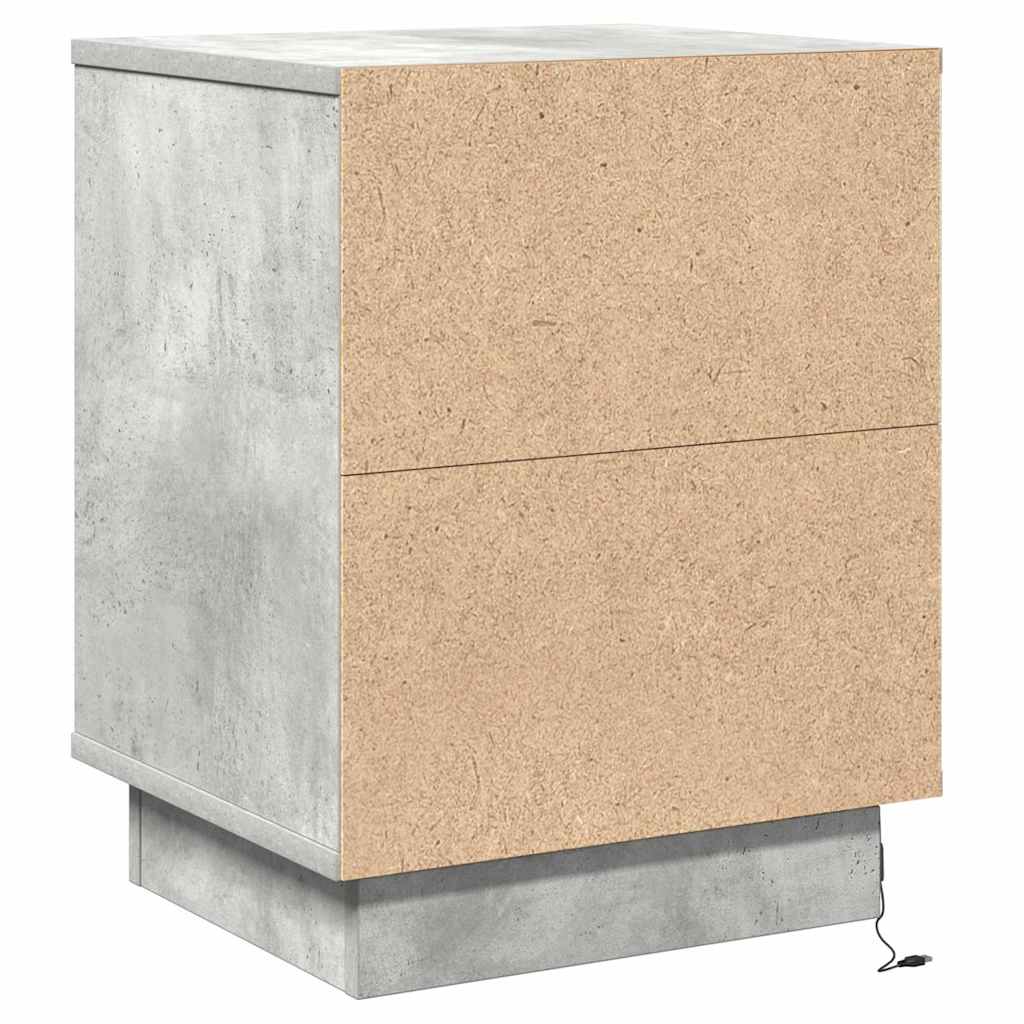 Cabinet de chevet 2 pcs Gris béton 39 x 34,5 x 50 cm - XIOS