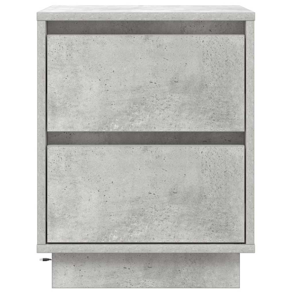 Cabinet de chevet 2 pcs Gris béton 39 x 34,5 x 50 cm - XIOS