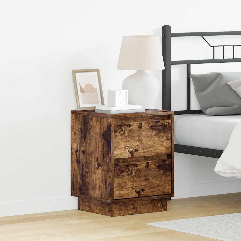 Cabinet de chevet avec tiroir Chêne fumé 39 x 34,5 x 50 cm - XIOS