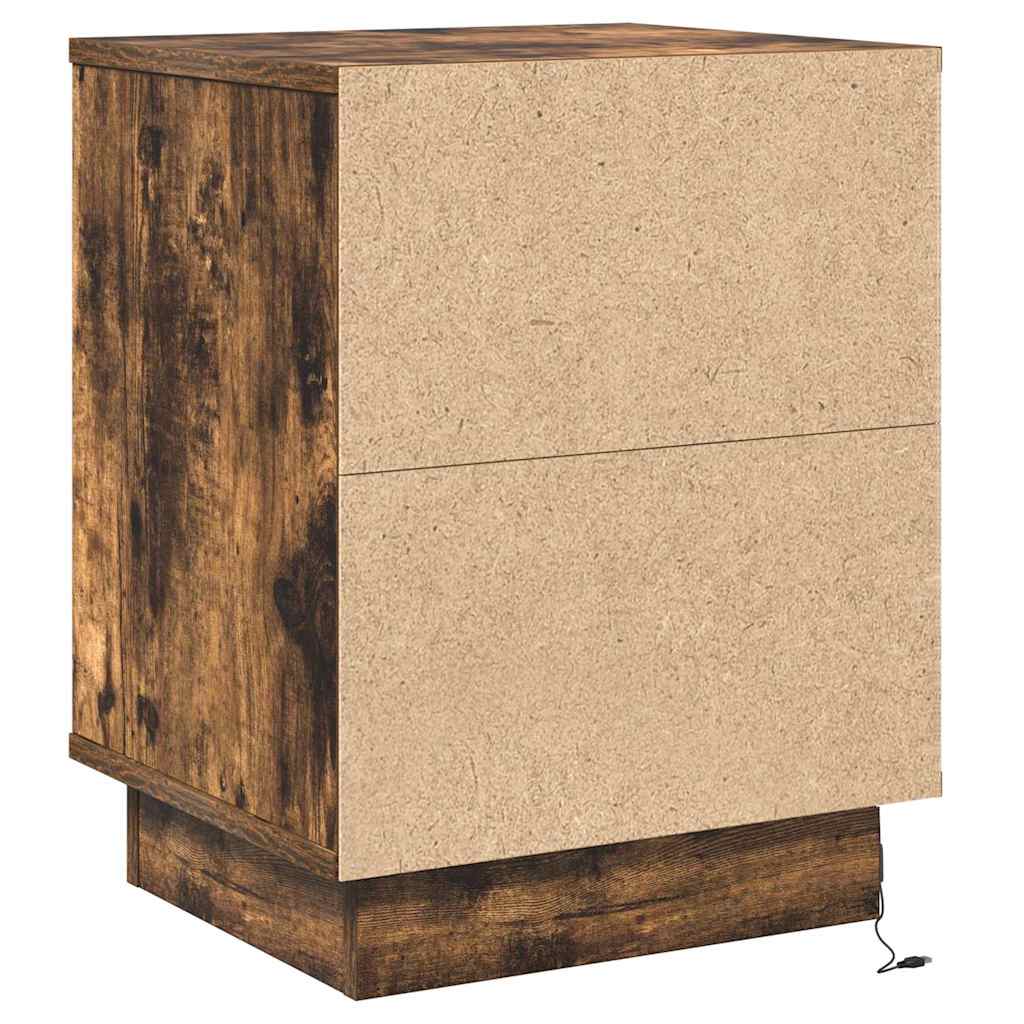 Cabinet de chevet avec tiroir Chêne fumé 39 x 34,5 x 50 cm - XIOS