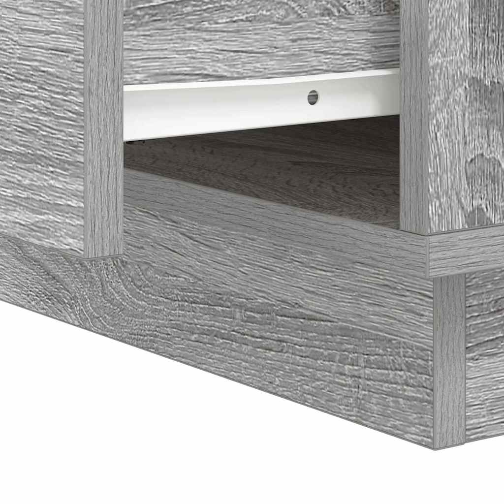 Cabinet de chevet Gris 39 x 34,5 x 50 cm Bois d'ingénierie - XIOS
