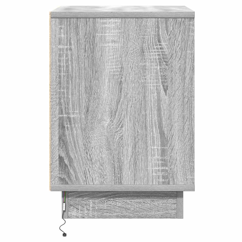 Cabinet de chevet avec tiroir avec 2 pcs Gris 39 x 34.5 x 50 cm - XIOS