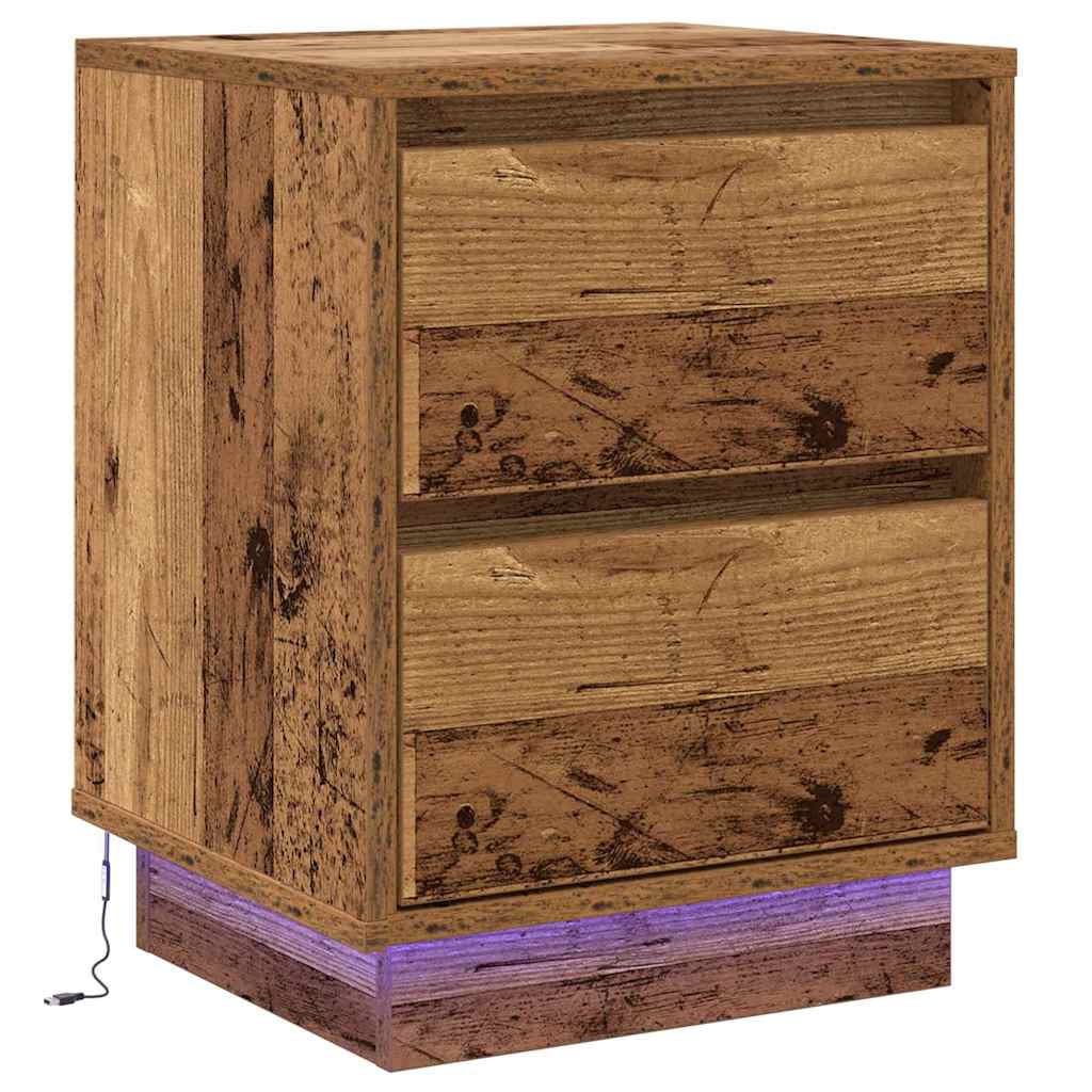 Cabinet de chevet 2 pcs Bois ancien 39 x 34,5 x 50 cm - XIOS
