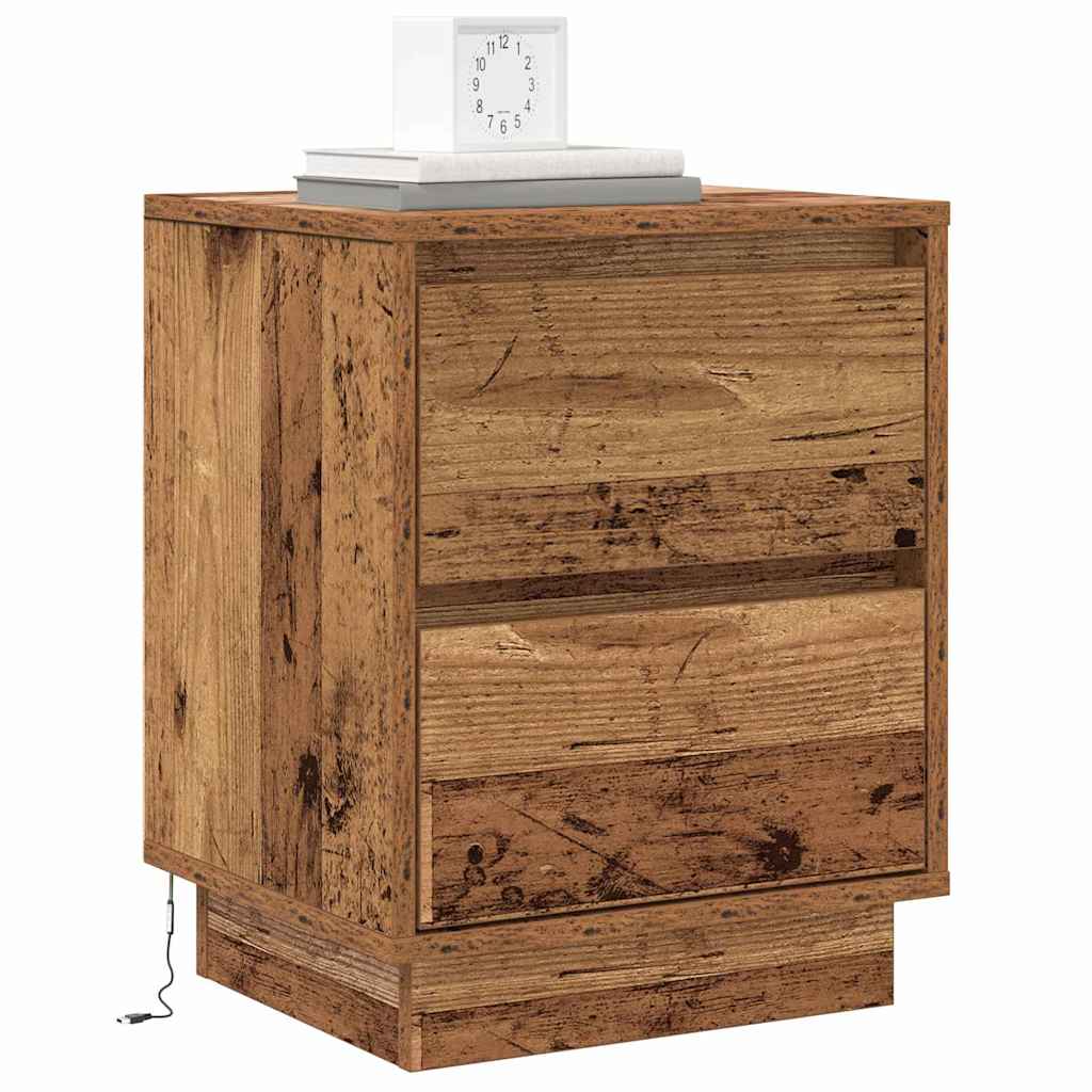 Cabinet de chevet 2 pcs Bois ancien 39 x 34,5 x 50 cm - XIOS