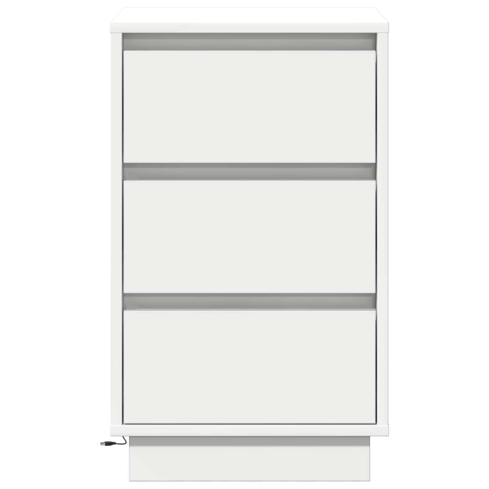 Cabinet de chevet Blanc 39 x 34,5 x 65 cm Bois d'ingénierie - XIOS