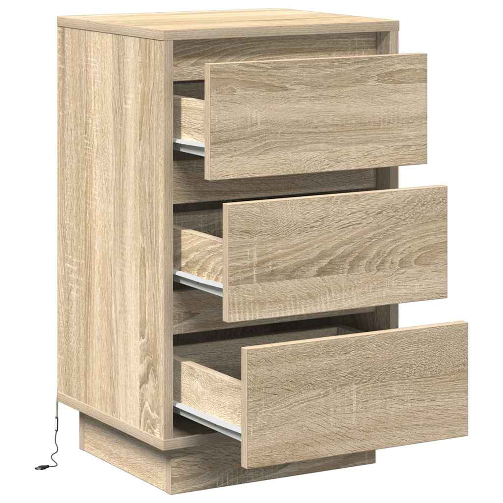 Cabinet de chevet Chêne Sonoma 39 x 34,5 x 65 cm - XIOS