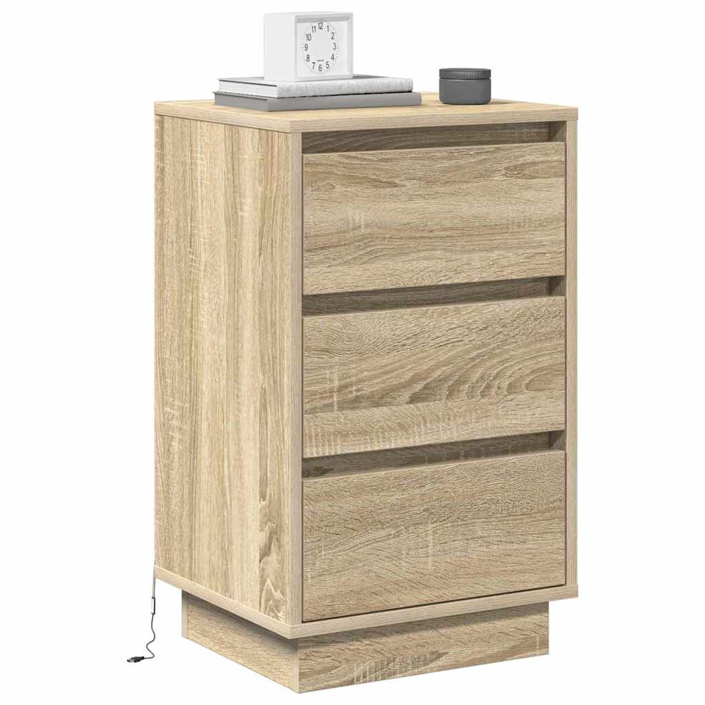 Cabinet de chevet Chêne Sonoma 39 x 34,5 x 65 cm - XIOS