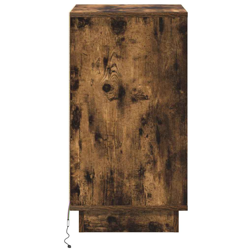 Cabinet de chevet avec tiroir avec Chêne fumé 39 x 34,5 x 65 cm - XIOS