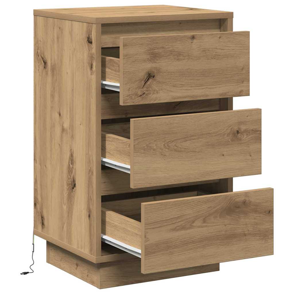 Cabinet de chevet Chêne artisanal 39 x 34,5 x 65 cm - XIOS