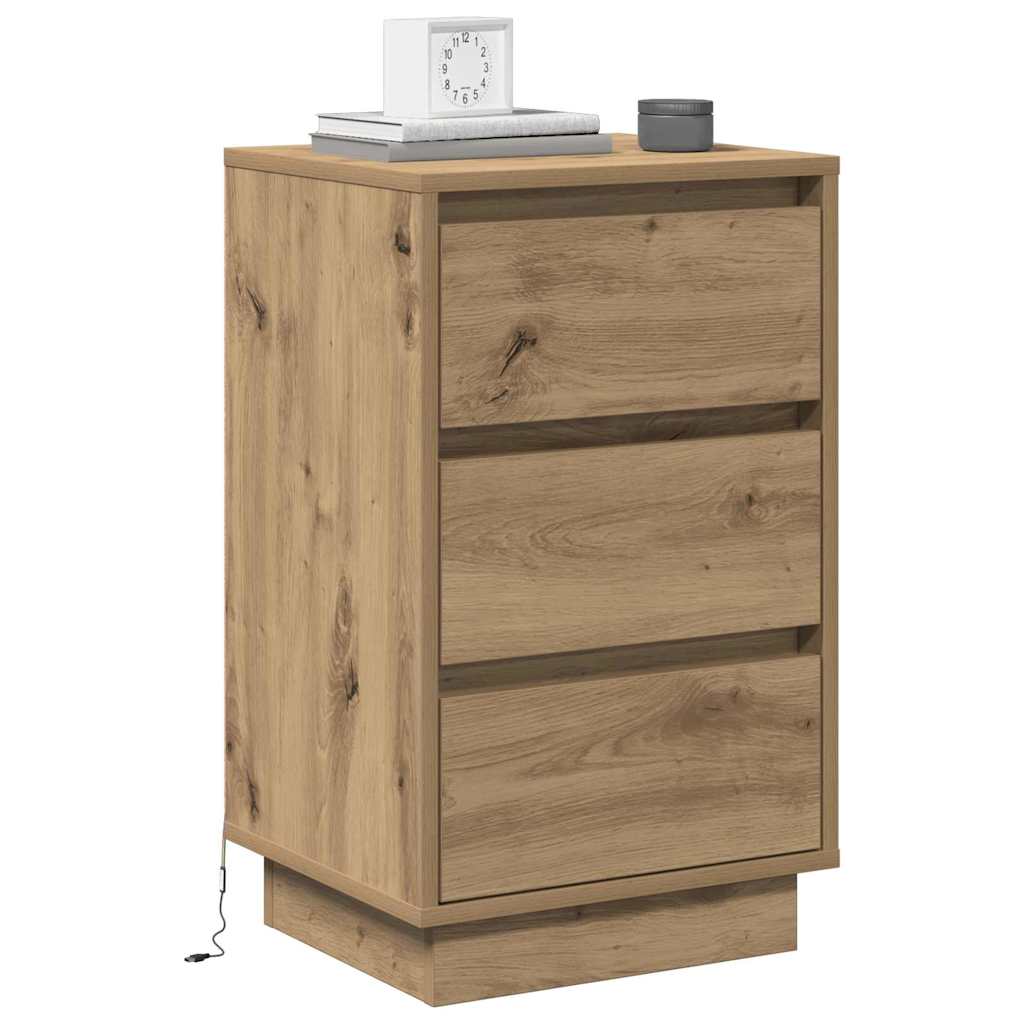 Cabinet de chevet Chêne artisanal 39 x 34,5 x 65 cm - XIOS
