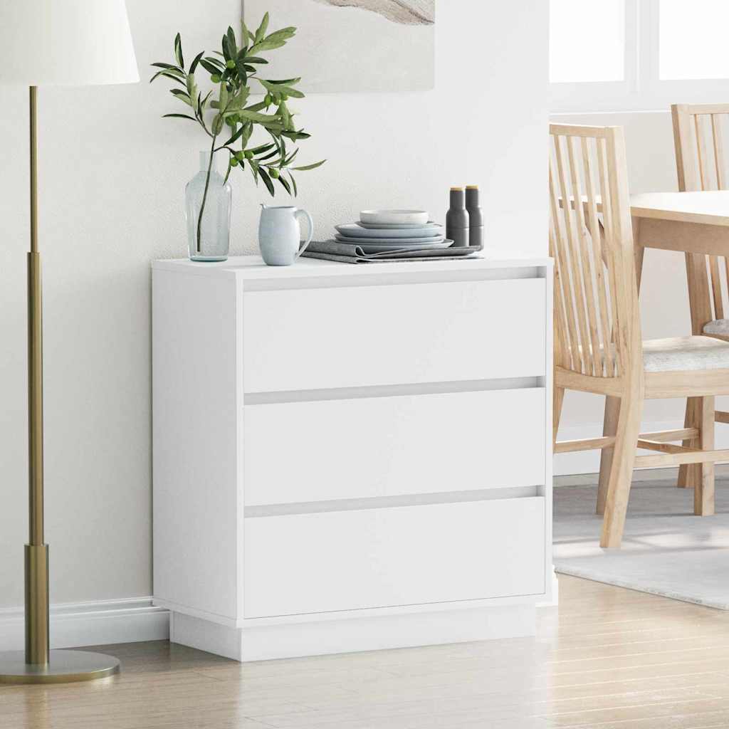 Cabinet de chevet Blanc 71 x 34,5 x 75 cm Bois d'ingénierie - XIOS