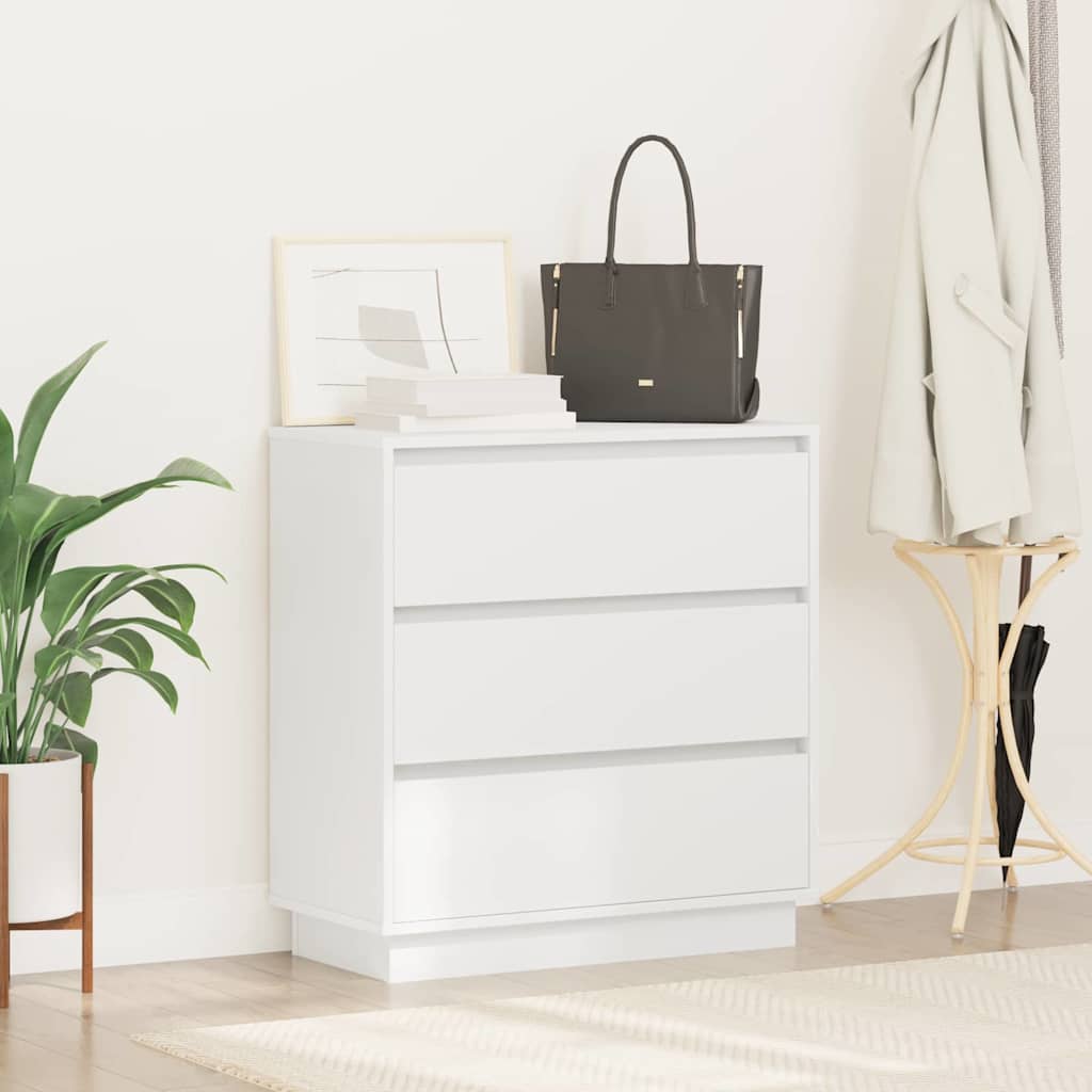 Cabinet de chevet Blanc 71 x 34,5 x 75 cm Bois d'ingénierie - XIOS