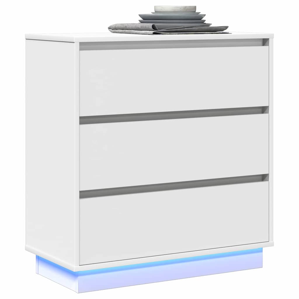 Cabinet de chevet Blanc 71 x 34,5 x 75 cm Bois d'ingénierie - XIOS